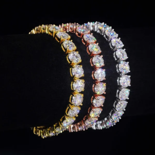 Moissanite Tennis Bracelet 14K Gold (ALL SIZES) - Image 16