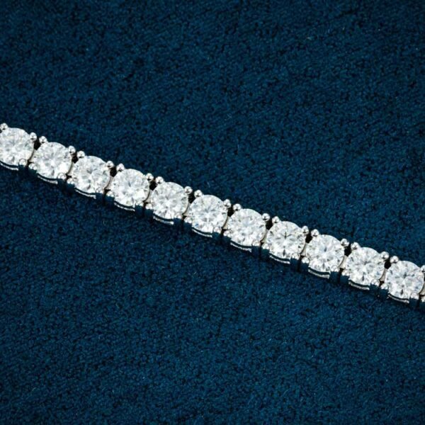 3MM Moissanite Tennis Bracelet 14K Gold - Image 5