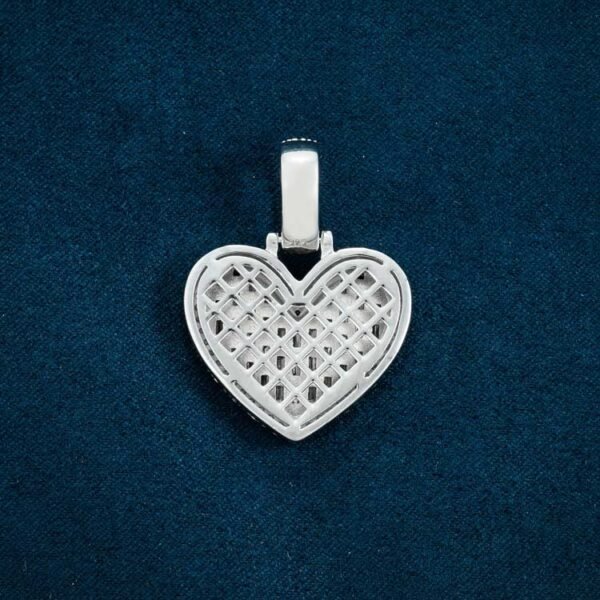 Moissanite Heart Pendant 14K Gold - Image 4