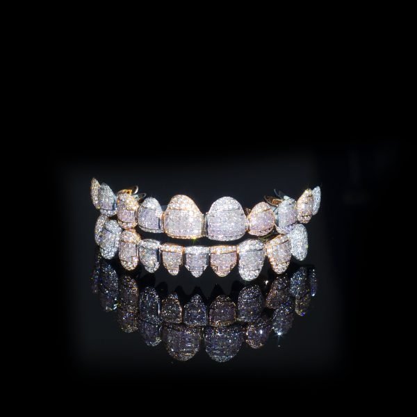 10 on 10 VVS Moissanite Diamond Grillz - Image 2