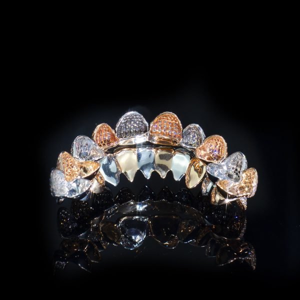 10 on 10 VVS Moissanite Diamond Grillz - Image 5