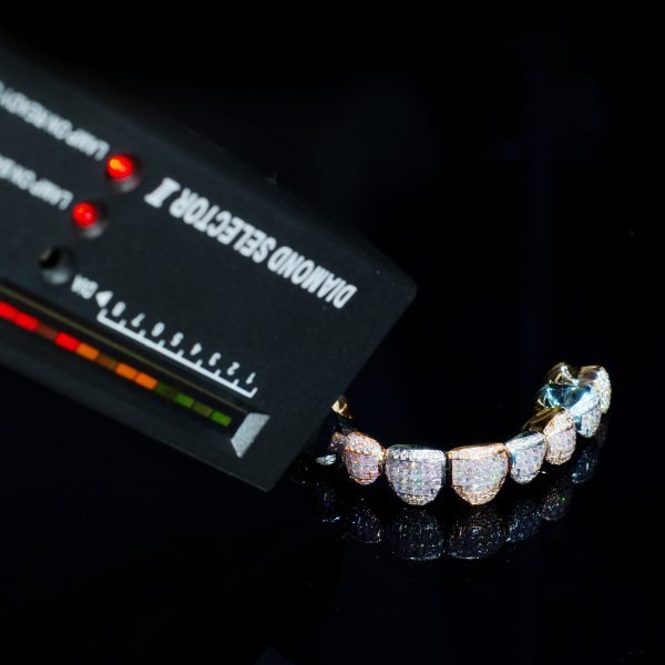 10 on 10 VVS Moissanite Diamond Grillz - Image 6