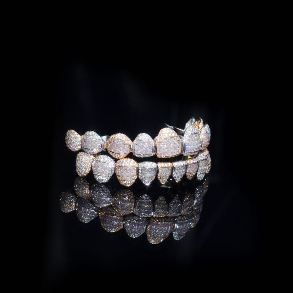 10 on 10 VVS Moissanite Diamond Grillz - Image 3