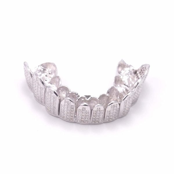 Invisible Set Princess Cut Moissanite Bottom Diamond Grillz - Image 5