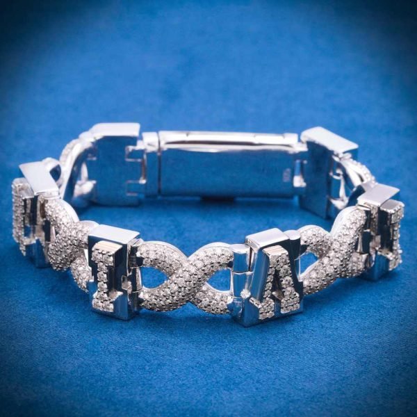 10MM Custom Infinity Link Bracelet 14K Gold - Image 2