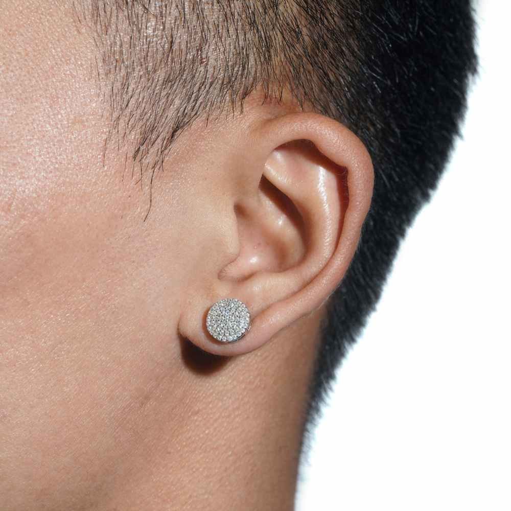 10MM Hollow Heart Moissanite Earrings 14K Gold - Image 3