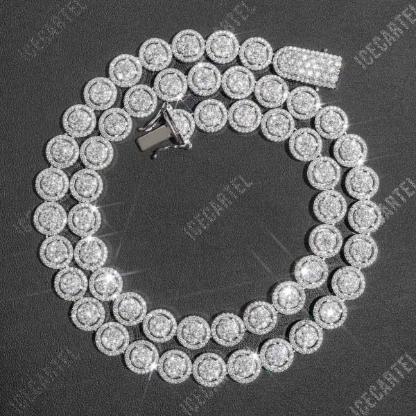 10MM Iced Out Bezel Set Tennis Chain 14K Gold - Image 2