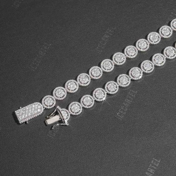 10MM Iced Out Bezel Set Tennis Chain 14K Gold - Image 4