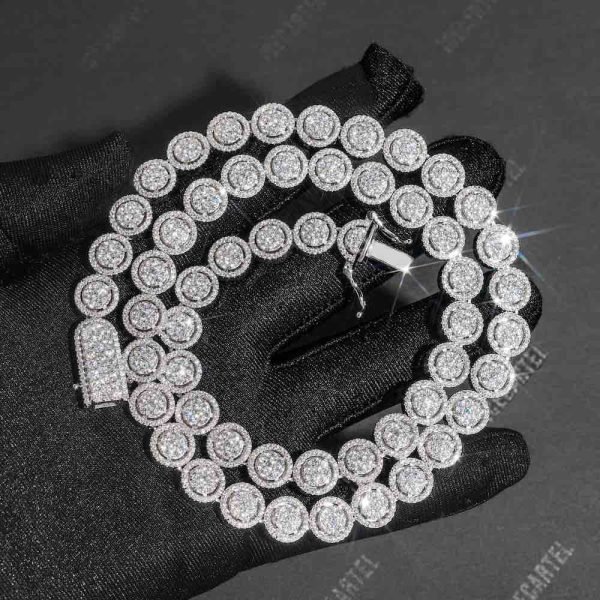 10MM Iced Out Bezel Set Tennis Chain 14K Gold - Image 5