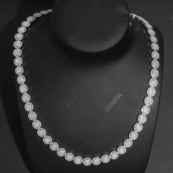 10MM Iced Out Bezel Set Tennis Chain 14K Gold - Image 6