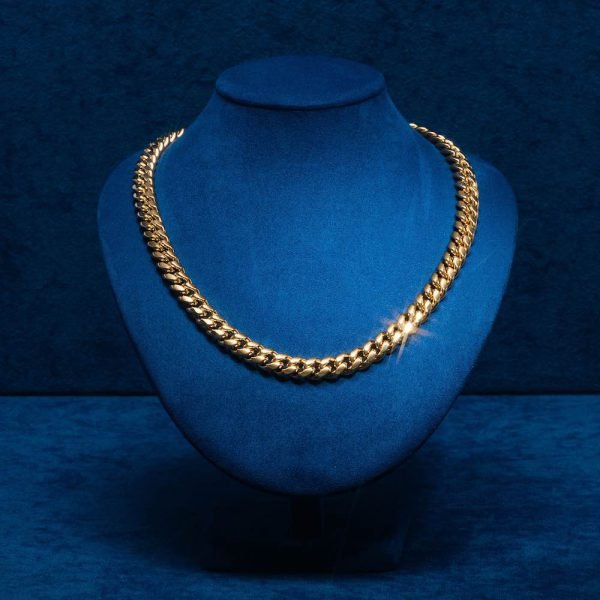 10MM Cuban Link Chain 14K Yellow Gold - Image 2
