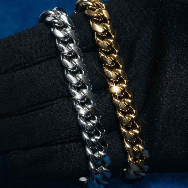 10MM Cuban Link Chain 14K Yellow Gold - Image 6