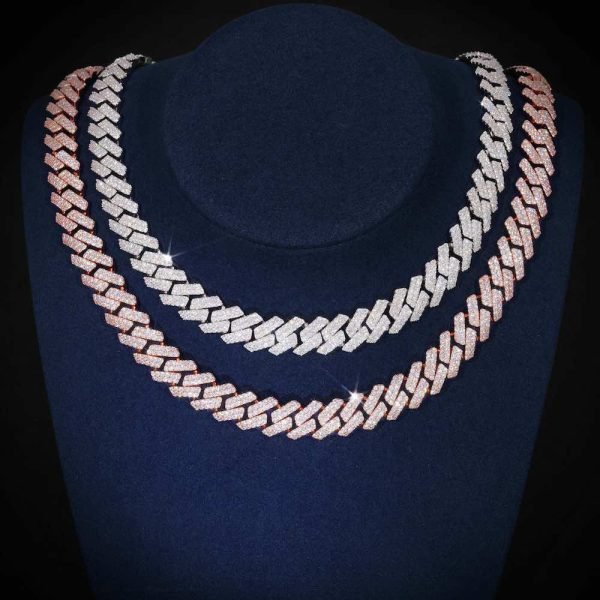 10MM Round Cut Moissanite Cuban Link Chain 14K Gold - Image 15