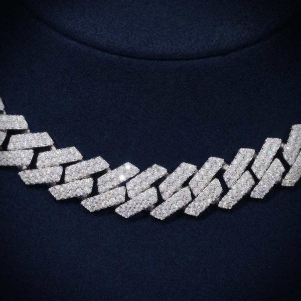 10MM Round Cut Moissanite Cuban Link Chain 14K Gold - Image 6