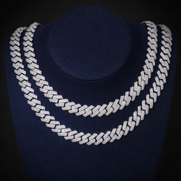 10MM Round Cut Moissanite Cuban Link Chain 14K Gold - Image 7