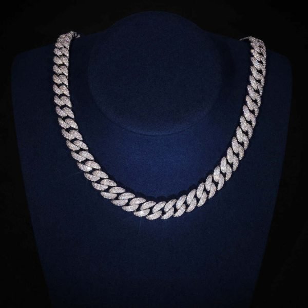 10MM Moissanite Prong Miami Cuban Link Chain 14K Gold - Image 5