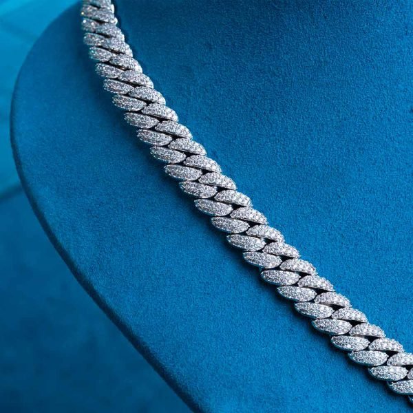 10MM Moissanite Prong Miami Cuban Link Chain 14K Gold - Image 15