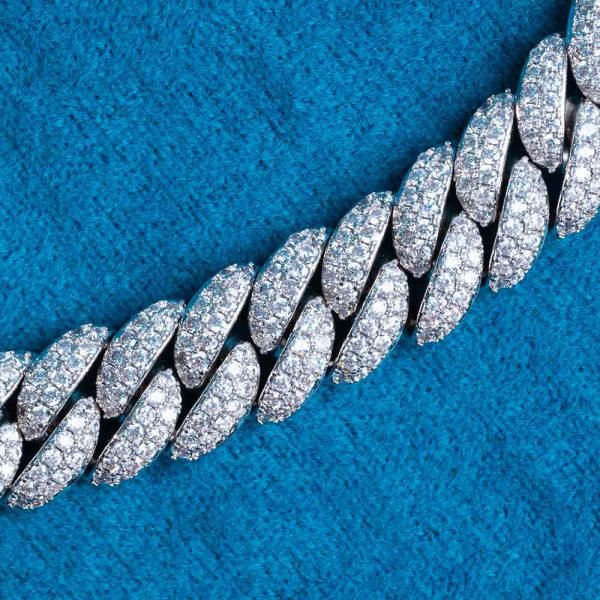 10MM Moissanite Prong Miami Cuban Link Chain 14K Gold - Image 11