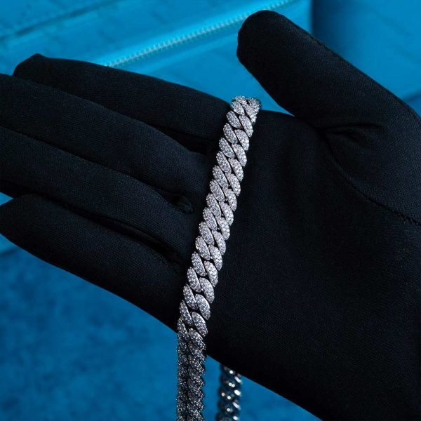 10MM Moissanite Prong Miami Cuban Link Chain 14K Gold - Image 12