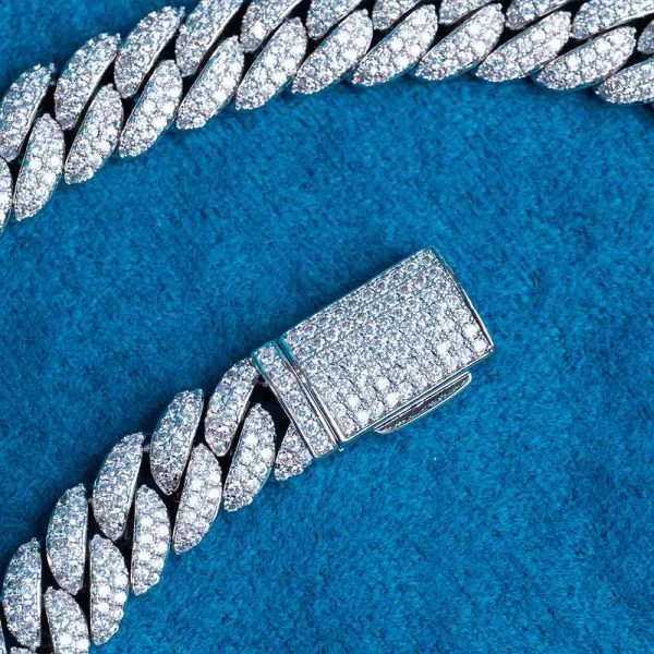 10MM Moissanite Prong Miami Cuban Link Chain 14K Gold - Image 13