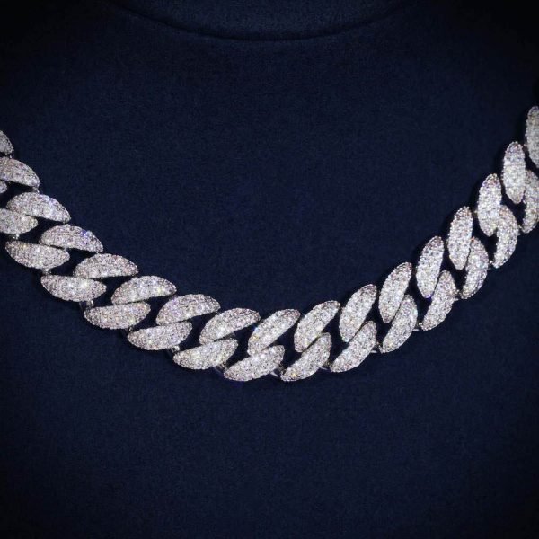 10MM Moissanite Prong Miami Cuban Link Chain 14K Gold - Image 6