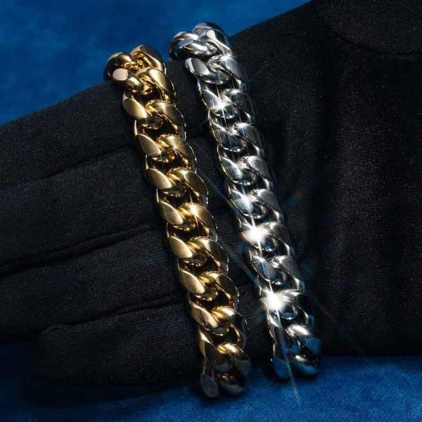 12MM Cuban Link Chain 14K White Gold - Image 6
