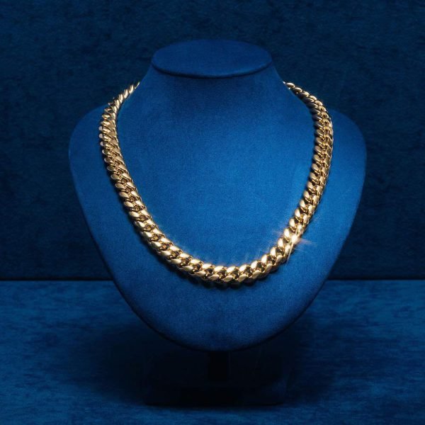 12MM Cuban Link Chain 14K Yellow Gold - Image 2