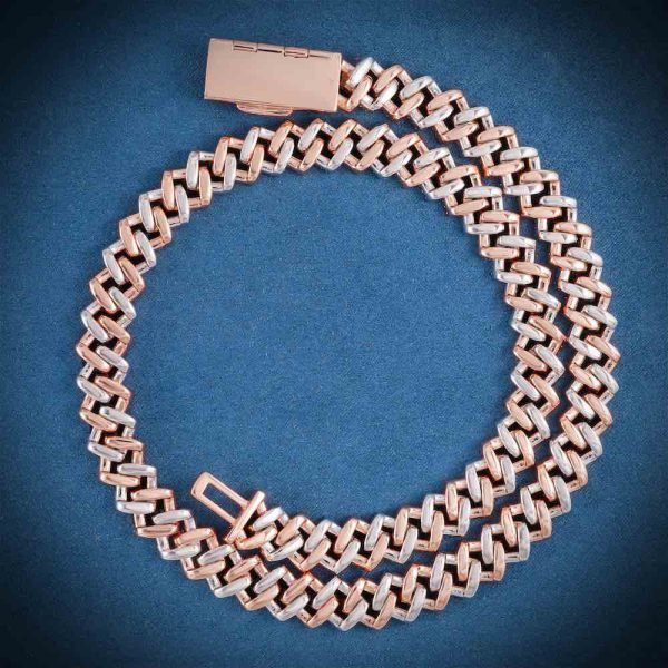 12MM Custom Clasp Two-Tone Cuban Link Chain 14K Gold - Image 5