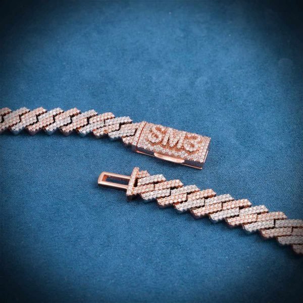 12MM Custom Clasp Two-Tone Cuban Link Chain 14K Gold - Image 6
