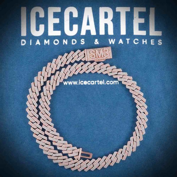 12MM Custom Clasp Two-Tone Cuban Link Chain 14K Gold - Image 4