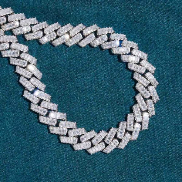 13MM Baguette Diamond Iced Out Cuban Link Chain 14K Gold - Image 7