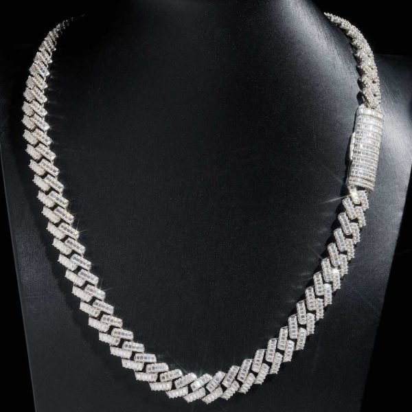 13MM Baguette Diamond Iced Out Cuban Link Chain 14K Gold - Image 8