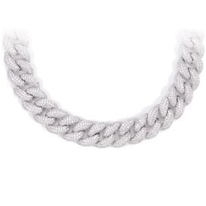 14MM Diamond Miami Cuban Chain 14K Solid Gold