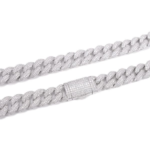 14MM Diamond Miami Cuban Chain 14K Solid Gold - Image 5