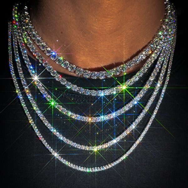 Moissanite Tennis Chain 14K Gold (ALL SIZES) - Image 3