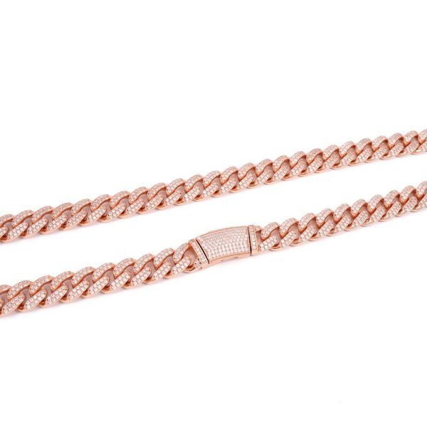 14MM 2-Row Diamond Cuban Link Chain 14K Solid Gold - Image 5
