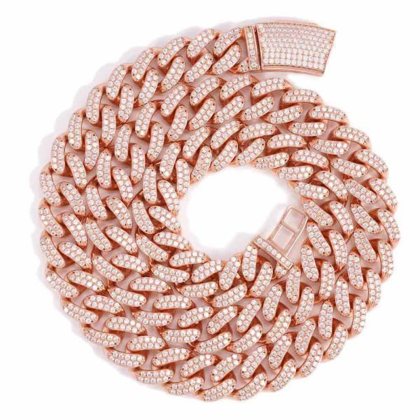 14MM 2-Row Diamond Cuban Link Chain 14K Solid Gold - Image 4