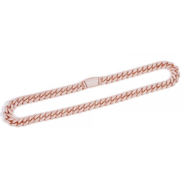 14MM 2-Row Diamond Cuban Link Chain 14K Solid Gold - Image 6