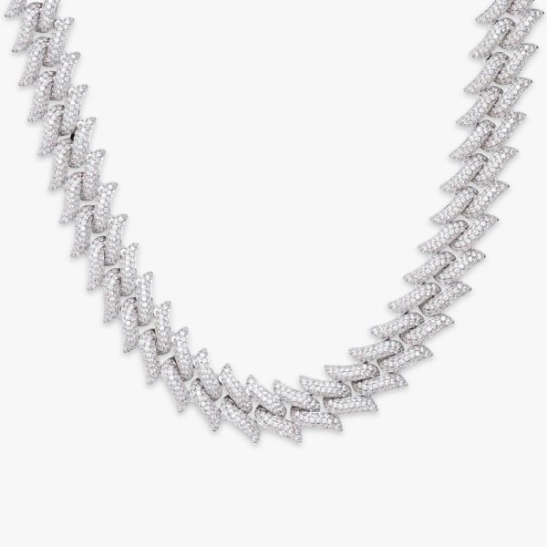 14MM Iced Out Spiked Cuban Link Chain 14K Gold - Image 2