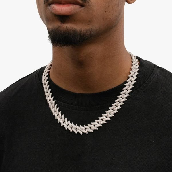 14MM Iced Out Spiked Cuban Link Chain 14K Gold - Image 3