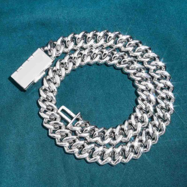 15MM Mix Cut Iced Out Cuban Link Chain 14K Gold - Image 4