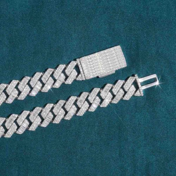 15MM Mix Cut Iced Out Cuban Link Chain 14K Gold - Image 5