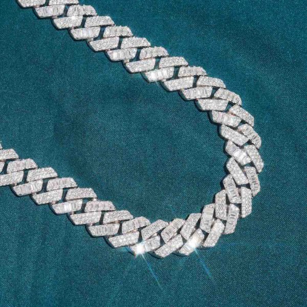 15MM Mix Cut Iced Out Cuban Link Chain 14K Gold - Image 7