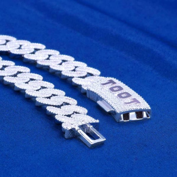CUSTOM CLASP 15MM Moissanite Baguette Cross Miami Cuban Link Chain 14K Gold - Image 7