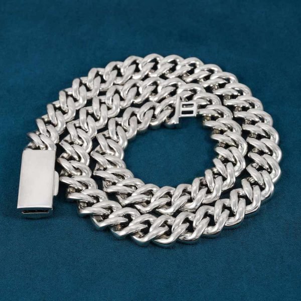 16MM Moissanite Baguette Miami Cuban Link Chain 14K Gold - Image 6