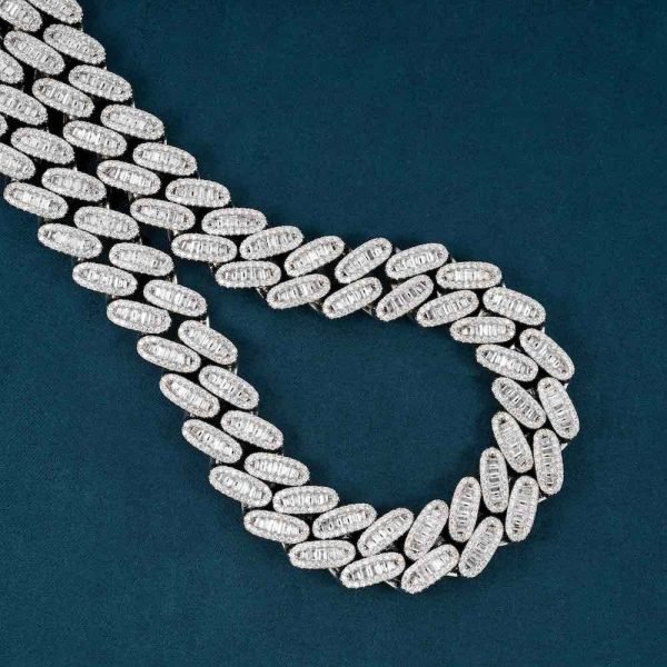 16MM Moissanite Baguette Miami Cuban Link Chain 14K Gold - Image 8