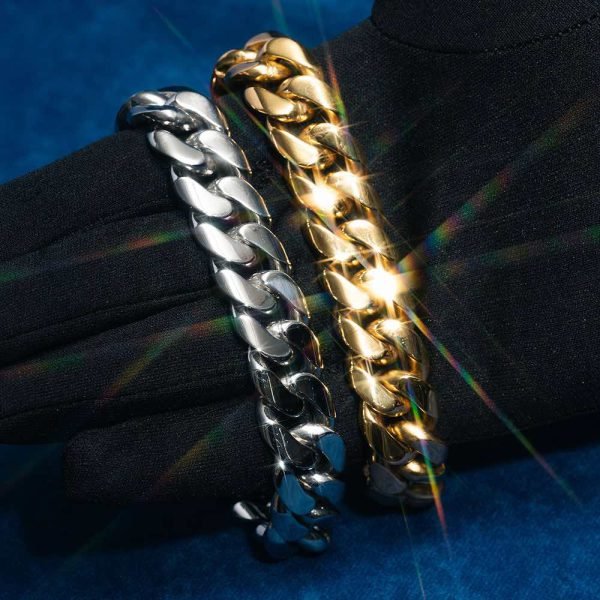 18MM Cuban Link Chain 14K White Gold - Image 6