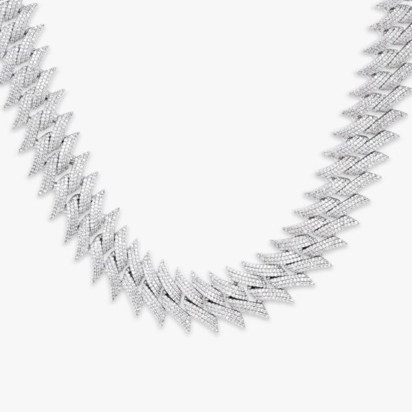 18MM Iced Out Spiked Cuban Link Chain 14K Gold - Image 2