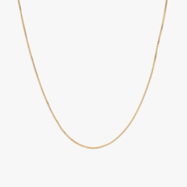 1MM Box Link Chain 14K Gold - Image 2