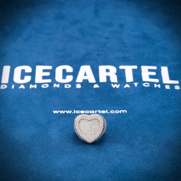 2-layer Moissanite Heart Ring 14K Gold - Image 3
